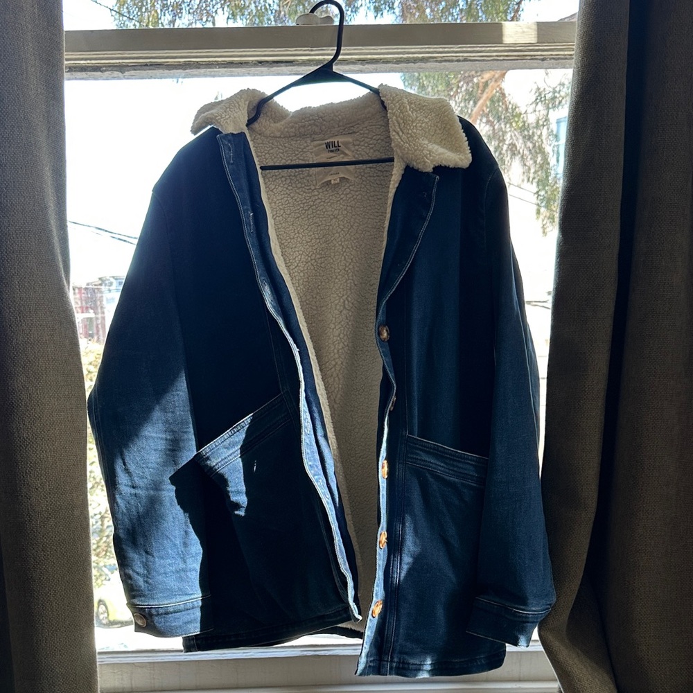 Sezane Will Shearling Jacket Large - image 2